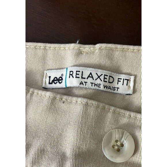 Lee Relaxed Fit Womens  Size 10 M Tan Straight Leg Mid Rise Pants - Picture 2 of 7